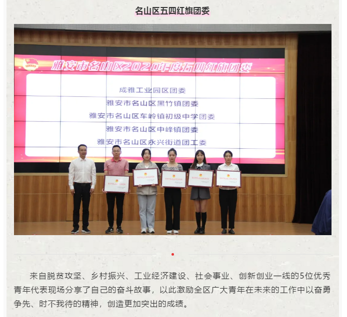 雅安市名山区举办青春向党·礼赞百年“五四”主题团日活动暨青年励志故事分享会(图7)